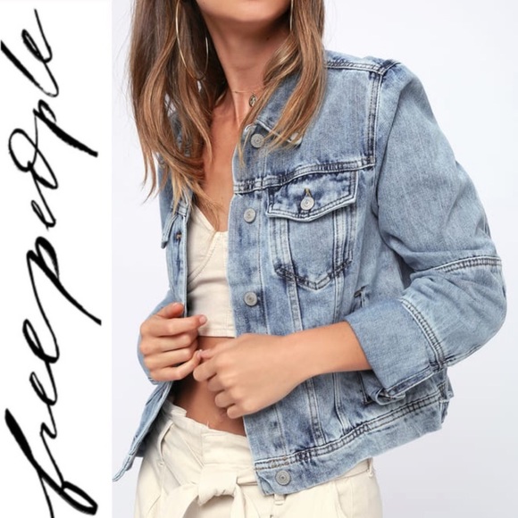 Free People Jackets & Blazers - 🆕 Free People Light Wash Denim Jacket